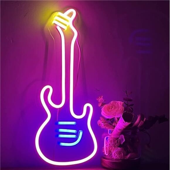 NEW Guitar Neon Light - Picture 1 of 4